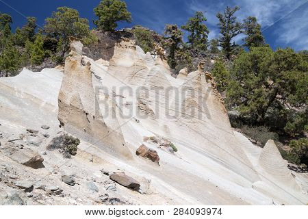 Rock Formations Paisaje Lunar On Canary Island Tenerife, Spain
