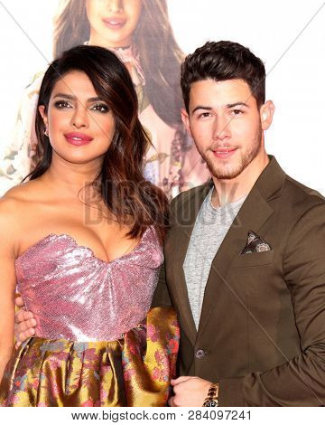 LOS ANGELES - FEB 11:  Priyanka Chopra, Nick Jonas at the 