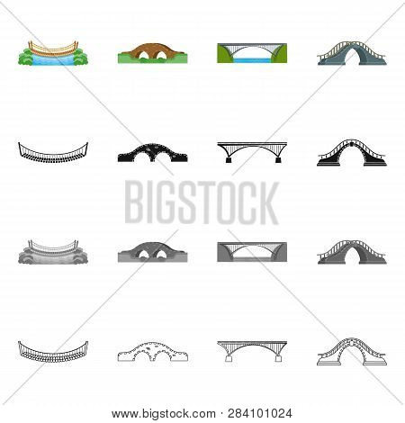 Vector Design Of Connection And Design Logo. Collection Of Connection And Side Stock Vector Illustra