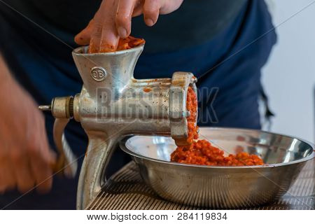 Grinding Paprika For Ajvar