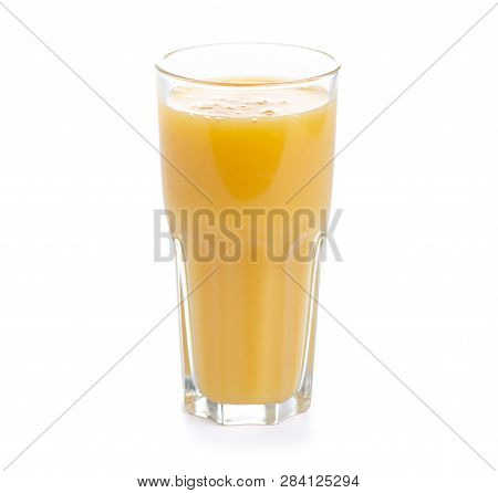 Fruit Multifruit Orange Mango Juice On A White Background. Isolation