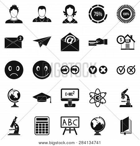 Erudite Icons Set. Simple Set Of 25 Erudite Icons For Web Isolated On White Background