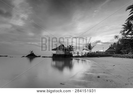 Blackwhite Photo Panorma Of Batam Bintan Wonderful Indonesia