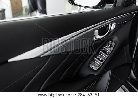 Details Of Stylish Car Interior, Leather Interior