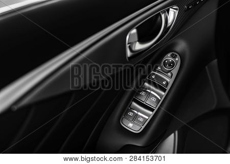 Details Of Stylish Car Interior, Leather Interior