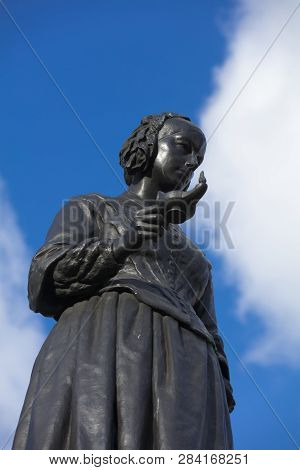 London, Greater London, Uk, February 7th 2019, Statue To Florence Nightingale