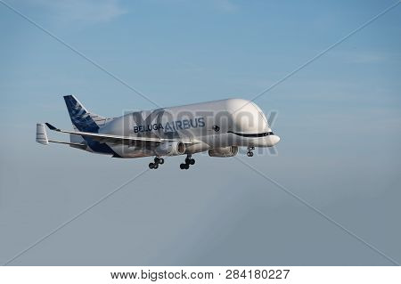 Airbus Beluga Xl Supertransporter Over Hawarden Airport