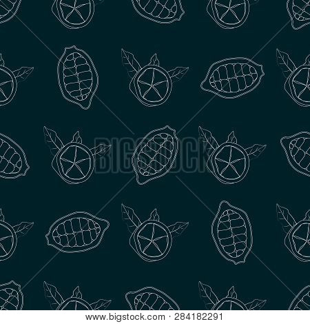 Exotic Tropical Fruit Print. Cupuacu Cupuassu, Cupuazu And Copoasu Seamless Pattern. Cacao Vector