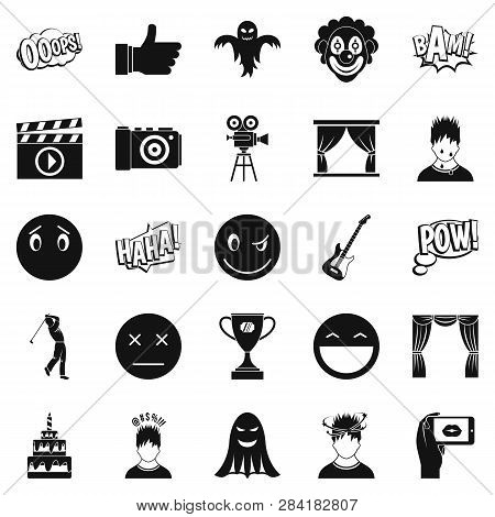 Affective Icons Set. Simple Set Of 25 Affective Icons For Web Isolated On White Background