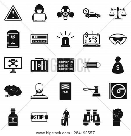 Fault Icons Set. Simple Set Of 25 Fault Icons For Web Isolated On White Background