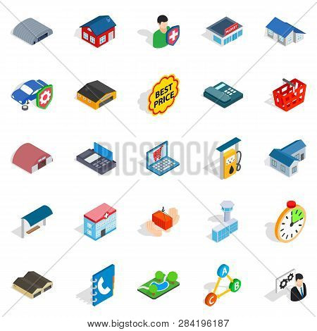 Bail Icons Set. Isometric Set Of 25 Bail Icons For Web Isolated On White Background