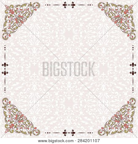 Floral Pattern For Invitation Or Greeting Card