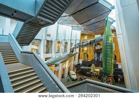 London, Uk - May 22 2018: Imperial War Museums (iwm)  Intended To Record The Civil And Military War