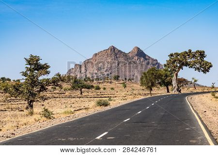 Landscape View Of The Simien Mountains National Park In Northern Ethiopia