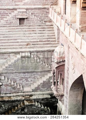 Jodhpur, India - Circa March, 2018. Toorji Ka Jhalra Or Toorji Step Well In Jodhpur.