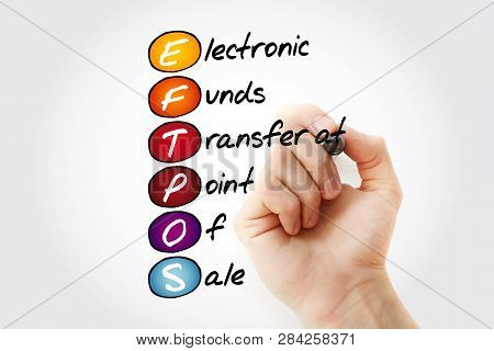 Eftpos - Electronic Funds Transfer At Point Of Sale Acronym With Marker, Business Concept Background
