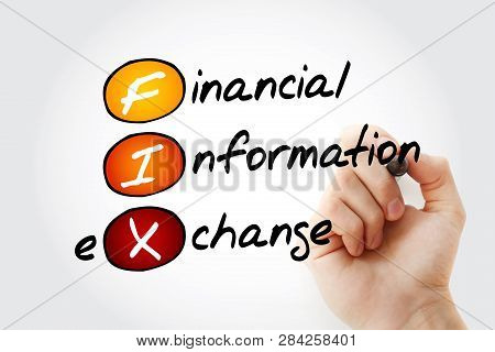 Fix - Financial Information Exchange Acronym With Marker, Business Concept Background