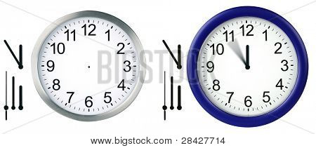 Clocks isolated on a white background