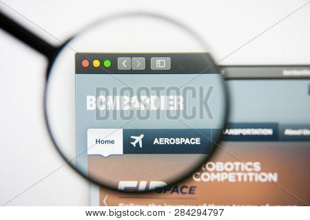 Los Angeles, California, Usa - 14 February 2019: Bombardier Aerospace Website Homepage. Bombardier L