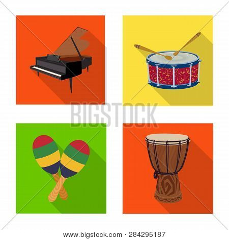 Vector Design Of Music And Tune Icon. Collection Of Music And Tool Stock Vector Illustration.