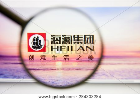 Los Angeles, California, Usa - 14 February 2019: Heilan Home Website Homepage. Heilan Home Logo Visi