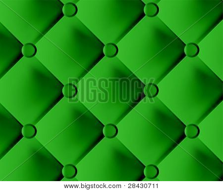 Green stylish fabric with knobs. This image is a vector illustration and can be scaled to any size without loss of resolution.