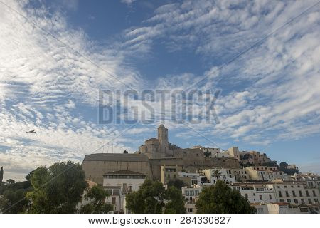 White Houses Around The Town Of Ibiza