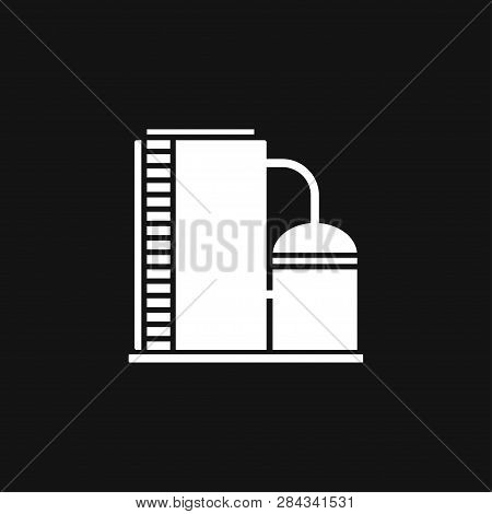 Oil Storage Tank Icon Logo, Illustration, Vector Sign Symbol For Design