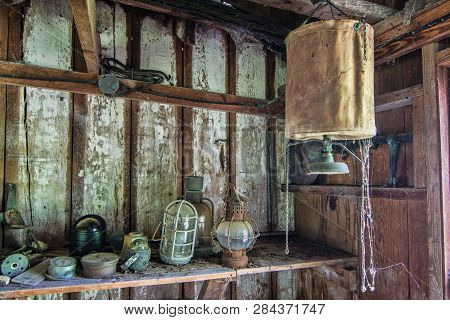 Hidden In The Corner Of An Old Rustic Barn