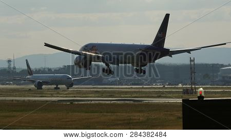 Frankfurt Am Main, Germany - July 19, 2017: Boeing 777-f28 Of N882fd Of Federal Express Fedex Airlin