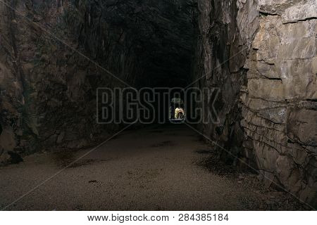 Hope, Canada - July 14, 2018: Othello Tunnels In The Coquihalla Canyon In British Columbia.