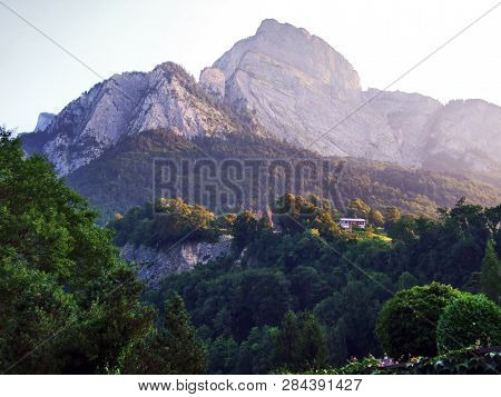 Gonzen Mountain Or Gonzen Berggipfel In The Appenzell Alps Mountain Range - Canton Of St. Gallen, Sw