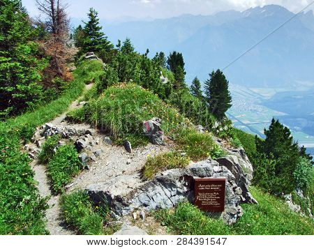 Gonzen Mountain Or Gonzen Berggipfel In The Appenzell Alps Mountain Range - Canton Of St. Gallen, Sw