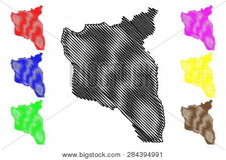 South Kivu Province (democratic Republic Of The Congo, Dr Congo, Drc, Congo-kinshasa) Map Vector Ill