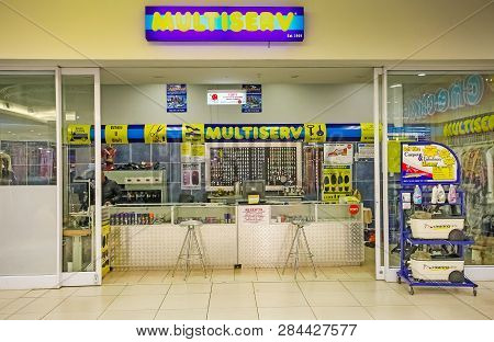 Inside Interior Of A  Dry Cleaners In A Mall