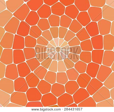 Abstract Colorful Background. Orange Marble Mosaic Flooring With Natural Stones.