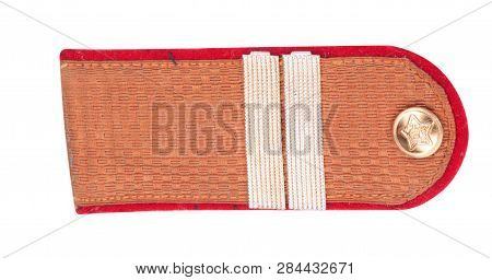 Image Of One Gold Shoulder Epaulet Isolated