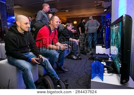 Gamers At Play Station Ps4 Launch Event