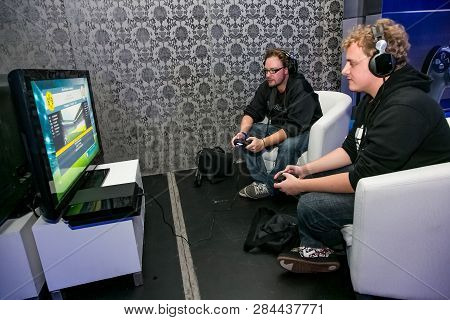 Gamers At Play Station Ps4 Launch Event