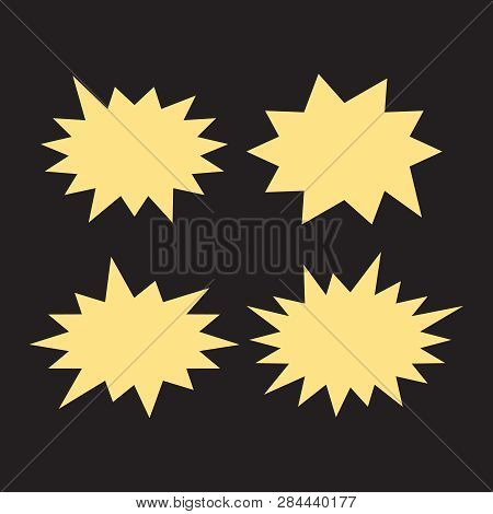 Vector Starburst Set. Starburst Explosion Comic Shapes. Speech Boom Bubble