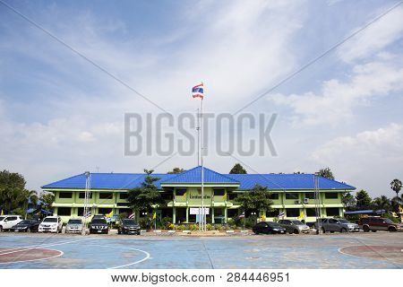 Buildind Of Bangbuathong District Office Station In Nonthaburi, Thailand