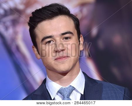 LOS ANGELES - FEB 05:  Keean Johnson arrives for the 'Alita: Battle Angel' Premiere on February 05, 2019 in Westwood, CA                