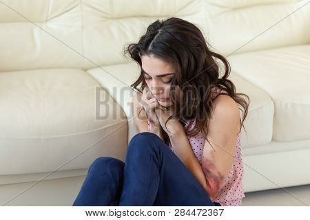 Victim, Abuse And Domestic Violence - Woman Crying, Suffering Domestic Violence