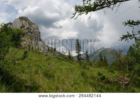 Mountain Landscape By The River Chuya, Altai Republic, Siberia, Russia