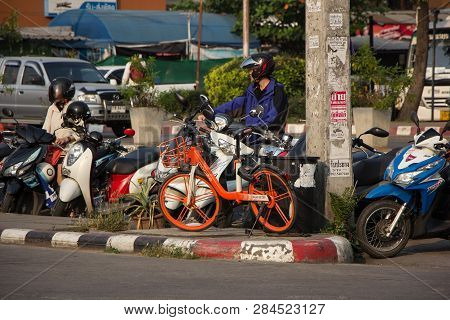 Mobike Bicycles At Bus Station