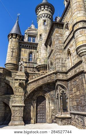 Hryaschevka, Russia - August 12, 2018: Tourist Center Castle Garibaldi In The Village Hryaschevka, S