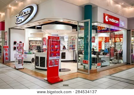 Inside Interior Of A Mobile Cell Phone Store In A Mall