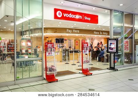Inside Interior Of A Mobile Cell Phone Store In A Mall