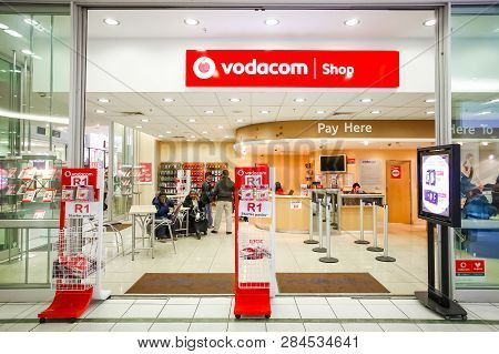 Inside Interior Of A Mobile Cell Phone Store In A Mall