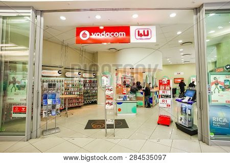 Inside Interior Of A Mobile Cell Phone Store In A Mall